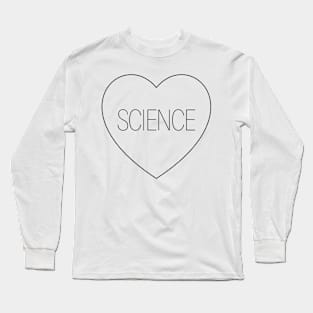 I Love Science Heart Long Sleeve T-Shirt